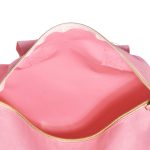 Pink Polyester Duffel Bag with Smooth Zip-Top