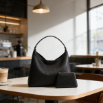 Custom Black 2-in-1 Handbag Set-Zipper with Matching Pouch