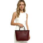 Custom Color Top Handle Handbag with Zipper Closure-HB006