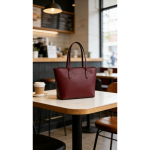 Custom Color Top Handle Handbag with Zipper Closure-HB006