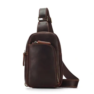 Lightweight nylon sling crossbody bag with YKK zippers and reinforced strap attachment, ideal for travel and active use