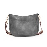 The Grey Color Custom Women’s Crossbody Bags with Adjustable Strap