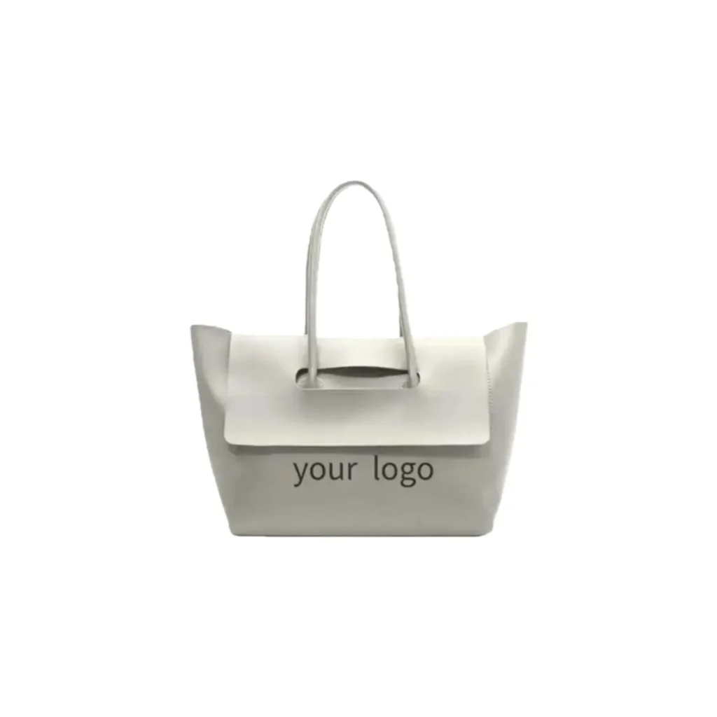 Custom Double Handle Handheld Flap Handbag