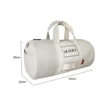 Custom Beige Embroidered Duffle Bag For Sports Gym&Travel