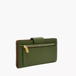 Leather Credit Card Holder Wallet-Green Color