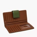Leather Credit Card Holder Wallet-Green Color