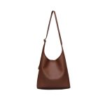 Brown Leather Tote Bag With Additional Pouch