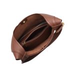Brown Leather Tote Bag With Additional Pouch