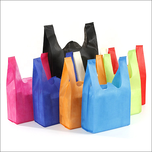 W-Cut Non-Woven Tote Bag With Custom Printed & Color