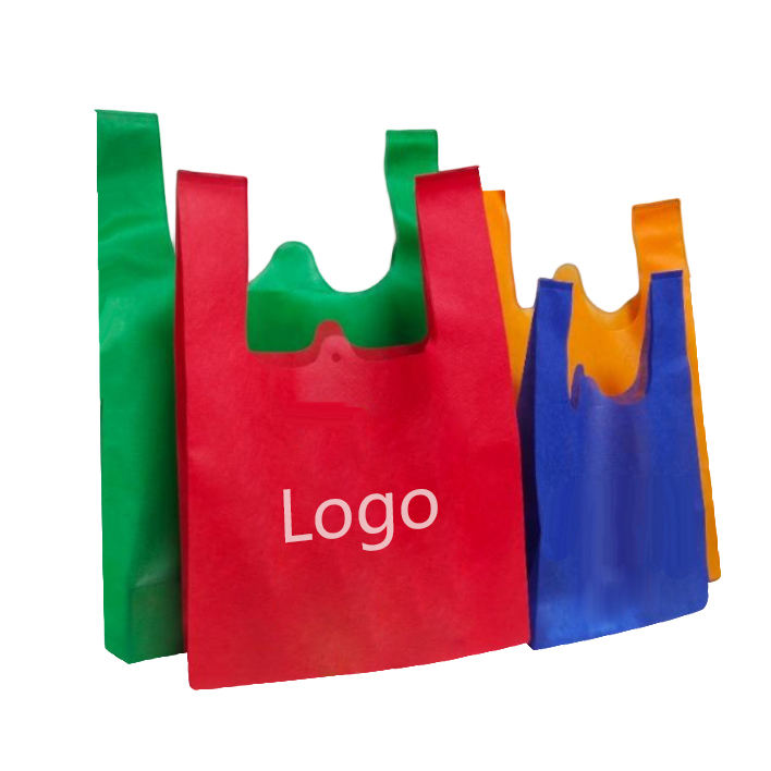W-Cut Non-Woven Tote Bag With Custom Printed & Color
