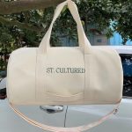 Embroidered Canva Travel Custom Duffle Bag