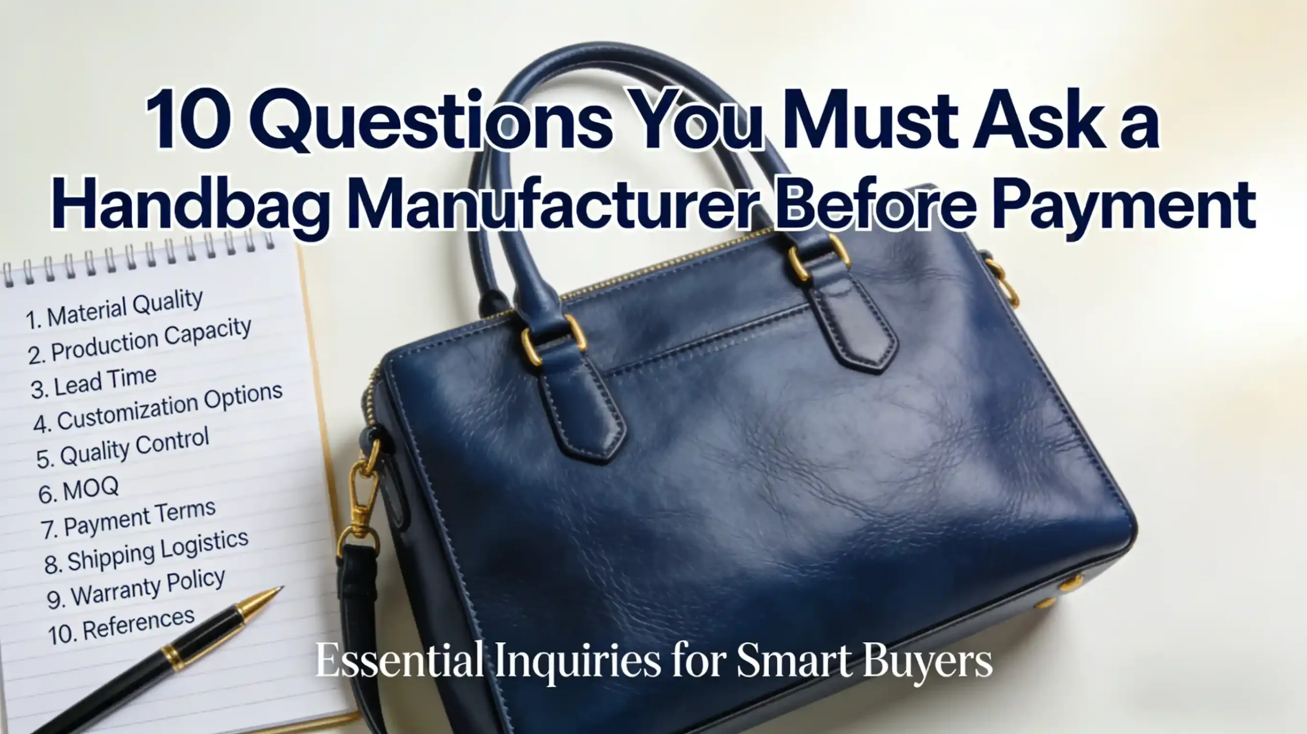 10 Questions You Must Ask a Handbag Manufacturer Before Payment