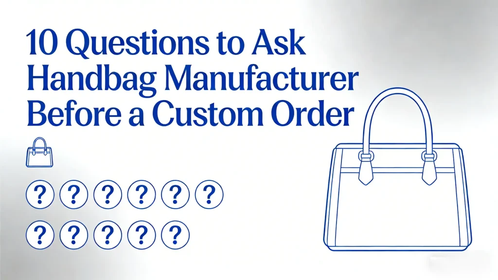 10 Questions to Ask Handbag Manufacturer Before a Custom Order