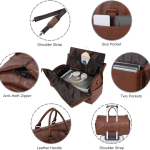 Leather Travel Duffle Bag – Custom Color Multi-Pocket Zipper Weekender