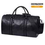 Leather Travel Bag 45cm – Side Zipper Pocket Crossbody Weekender
