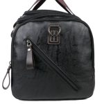 Black Duffle Travel Bag – Multi-Pocket with Zipper Compartments Weekender