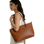 Brown Shoulder Tote Bag for Custom Logo