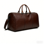 Custom Leather Travel Bag with Slide Pocket