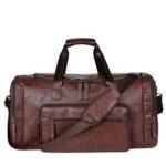 Vintage Waxed Retro Oiled Leather Travel Duffel Bag with Multi-Pockets-OEM/ODM