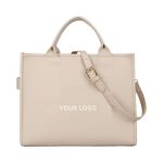 Pebble Grain Square Women’s Tote Bag 2-in-1 Top Handle & Crossbody
