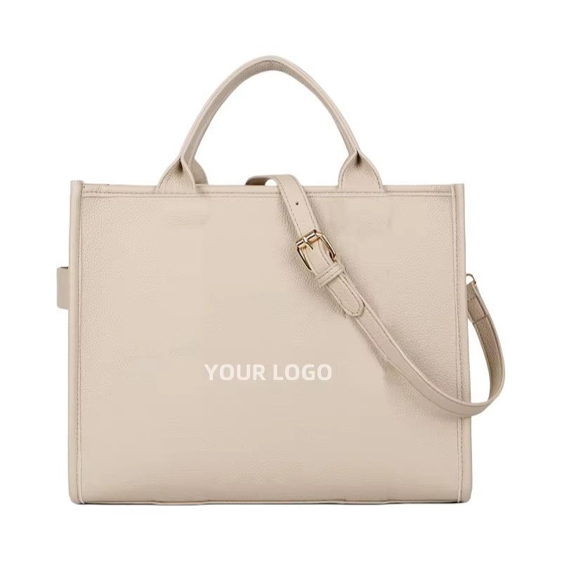 Pebble Grain Square Women’s Tote Bag 2-in-1 Top Handle & Crossbody