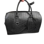 Customizable duffle bag with detachable crossbody strap and custom pattern for wholesale buyers