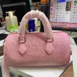 Custom Pink Duffle Bag with Rhinestone Embellishment -OEM/ODM