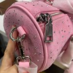 Custom Pink Duffle Bag with Rhinestone Embellishment -OEM/ODM