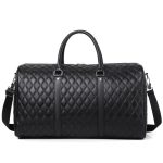 Custom Leather Travel Duffel Bag – 48L Large Capacity Weekender OEM/ODM