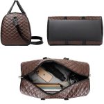 Custom Leather Travel Duffel Bag – 48L Large Capacity Weekender OEM/ODM