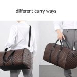 Custom Leather Travel Duffel Bag – 48L Large Capacity Weekender OEM/ODM