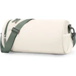 Custom water-resistant gym bag with shoe compartment — polyester sports duffel for men and women with top zipper and dual handles