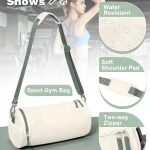 Custom Water-Resistant Sport Gym Bag with Shoe Compartment